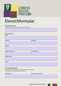 Einreichformular downloaden